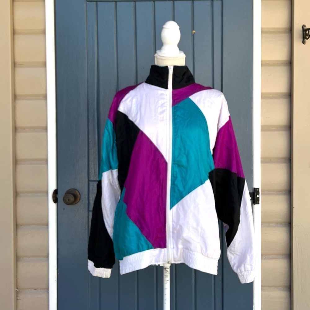 Vintage Bocoo Windbreaker Color-block Multi-tone Design  Women’s Size Large
